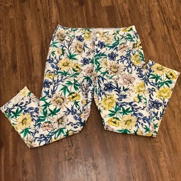 Liz Claiborne Floral Classic Straight Leg Pants - Picture 2 of 10